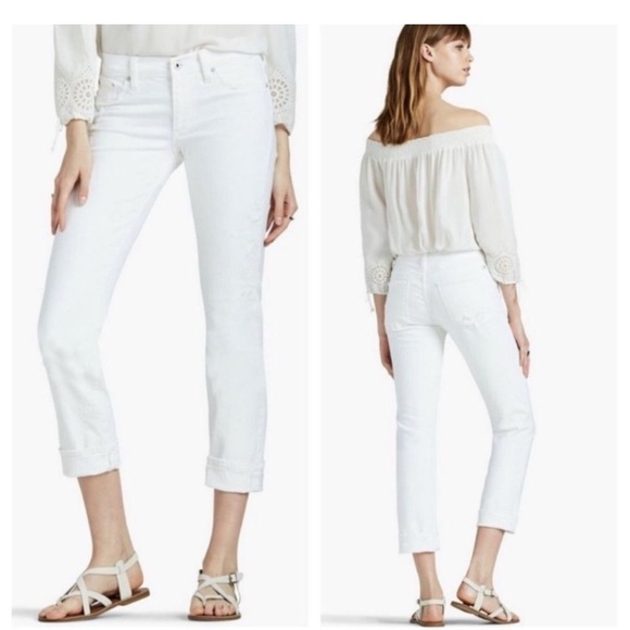 Lucky Brand Sweet'N Crop Jeans  Women's White Size 10 - Picture 1 of 11